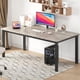 thumbnail image 4 of 6 - 8 person dining mesa: estilo rural grande rectangular kitchen mesa con sturdy metal legs para small kitchens, dining & oficina areas, 4 of 7