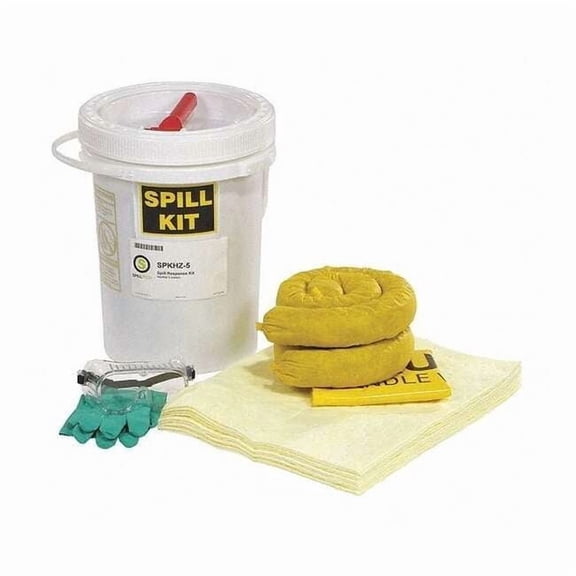Spilltech Spill Kit,Bucket,Chemical/Hazmat SPKHZ-5