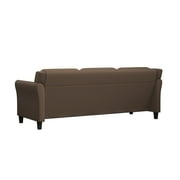 Lifestyle Solutions Taryn Traditional Sofa with Rolled Arms, Brown Fabric
