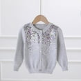 thumbnail image 5 of Esho Girls Button Down Sweaters Cardigan Long Sleeve Knitted Tops Outwear, Size 1-7 Years, 5 of 8
