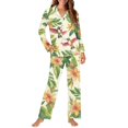 thumbnail image 2 of Garronmavis Hummingbird Ladies Nightwear Set Button Down Collar Pajamas Soft Comfy Winter Sleep Set 2 Piece Lounge Set Comfy Sleepwear with Pockets, 2 of 7