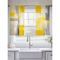 thumbnail image 5 of Gray Yellow Gradient Sheer Curtains 45 Inches Long 2 Panels Retro Abstract Light Filtering Semi Sheer Window Curtains Drapes for Bedroom Living Room 52"x45", 5 of 7