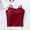 Wine, variant on Slim Cami Shirts Solid Color Ribbed Round Neck Sleeveless Bralette With Waist Cincher For Support