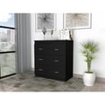 thumbnail image 6 of FM Furniture Burlington Modern 3-Drawer Wood Bedroom Dresser in Black, 6 of 6