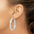 thumbnail image 3 of Primal Gold 14 Karat White Gold High Polished 7mm Hoop Earrings, 3 of 4
