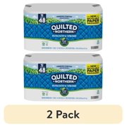 (2 pack) Quilted Northern Ultra Soft & Strong Toilet Paper, 12 Mega Rolls, Recyclable Paper Packaging