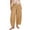 Brown, variant on Womens Baggy Barrel Pants High Waisted Wide Leg Casual Elastic Drawstring Cropped Loose Trousers with Pockets,Beige,Women's S-XXXL