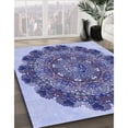 thumbnail image 3 of Ahgly Company Tapis d'Intérieur Lavable en Machine Carré Transitionnel Violet Pervenche Profond, 7 Pieds Carré, 3 of 7