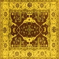 thumbnail image 1 of Ahgly Company Machine Washable Indoor Square Oriental Yellow Traditional Area Rugs, 7' Square, 1 of 4