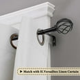 thumbnail image 2 of H.VERSAILTEX Adjustable Twist Cage Single Curtain Rod Set 3/4in Diameter 28-48in , Black, 2 of 7