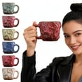 thumbnail image 2 of Taza de café de cerámica de 270 ml, taza de té grande, novedosa taza decorativa con forma mineral, regalo único para amantes del café., 2 of 8