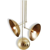 3 Light Pendant Mid Century Modern Raw Brass Sputnik Chandeliers Decor