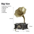 thumbnail image 4 of Wooden Vintage Gramophone Record Player, Retro Phonograph Record Player, Horn Vinyl Audio Turntables with FM/USB Audio in/Bluetooth Audio in for Home/Office/Hotel/Restaurant/Party/Birthday/Christams, 4 of 7