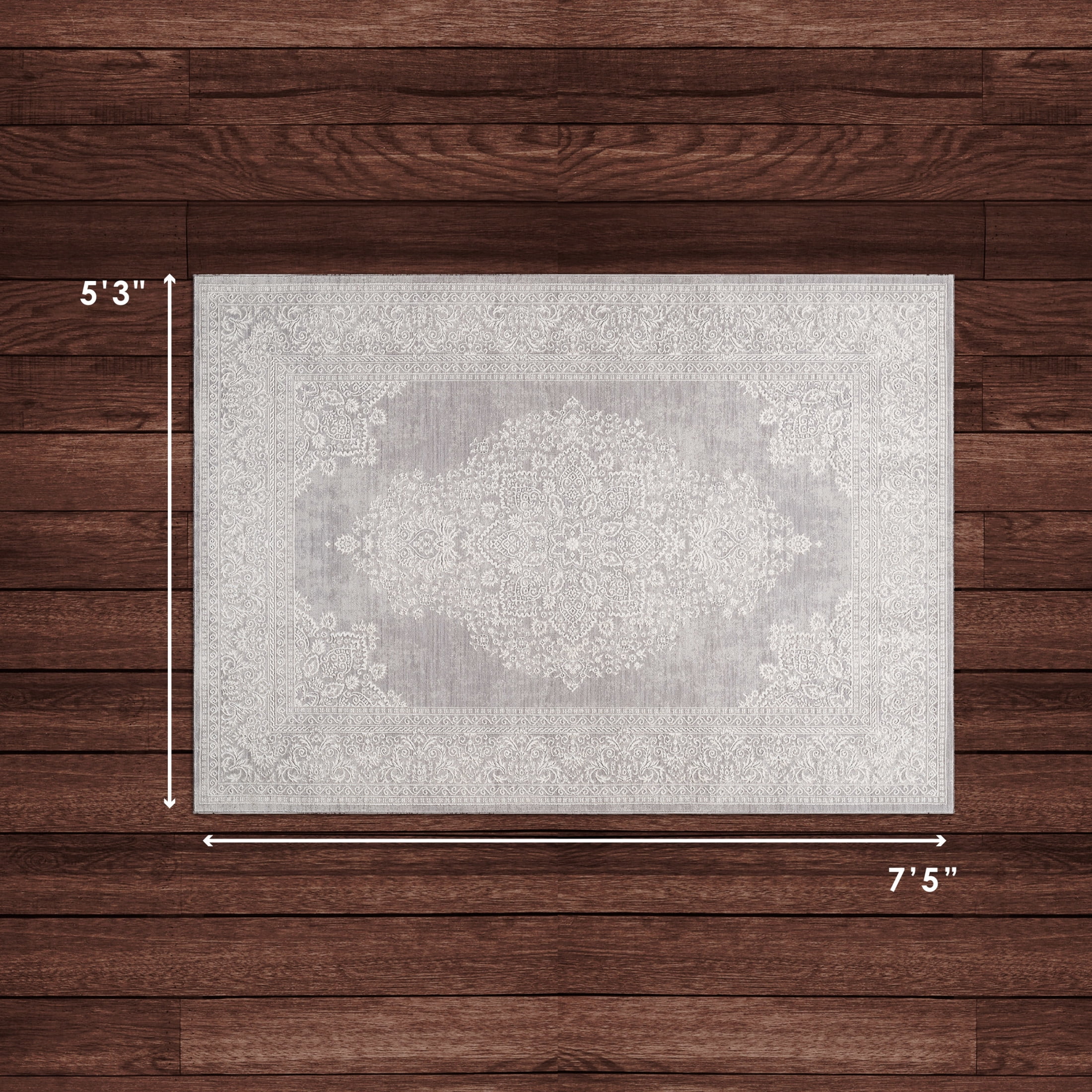 CHI Avon Grey 5'3" x 7'5" Area Rug