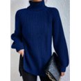 thumbnail image 1 of Suéter europeo y americano de cuello alto, suéter casual simple y puro, suéter medio largo, 1 of 6