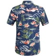 thumbnail image 3 of SSLR Hawaiian Shirt for Men Flamingo Short Sleeve Casual Button Down Shirts Summer Beach Shirt, 3 of 8