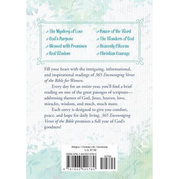 Pre-Owned 365 Encouraging Verses of the Bible for Women: A Daily Devotional (Paperback) 1643520784 9781643520780
