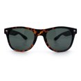 thumbnail image 5 of Rubberized Matte Tortoise Iconic Classic Horn Rim Hipster Sunglasses [Solid Green], 5 of 8