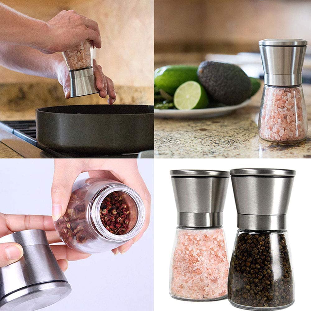 Details about   Salt Pepper Shakers Set Spices High Quality 304 Stainless Steel Kitchen Tools 