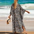 thumbnail image 4 of WTOBBY Women's Flowy Beach Cover-Up Dress Swimsuit Bikini Outerwear Lightweight Chiffon Swimsuit Cape for Tropical Vacation Swimwear,Light Brown One Size, 4 of 5