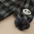 thumbnail image 6 of XUELUO Baby Boys Pants Girls Cartoon Plaid Print Winter Warm Long Sweatpants Trousers Pant Holiday Wear,Black,6-12 Months, 6 of 7