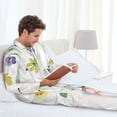 thumbnail image 6 of Lsque Wildflowers Pattern Long Sleeve Pajama Set for Men - Soft 2-Piece Sleepwear and Loungewear Set with Pockets, Comfy Nightwear-Small, 6 of 7