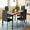 Retro, variant on 5-Piece Dining Table Set for 4 with PU Leather Chairs, Modern Kitchen Table and 4 Chair Set for Breakfast Nook, Apartment, Small Space, Black
