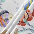 thumbnail image 5 of Coastal Nautical Round Tablecloth 60 Inch - Waterproof Fabric Table Cloth Protector, Ocean Fish Coral Starfish Summer Beach Tablecloths Washable Table Cover for Kitchen Banquet Party, 5 of 6