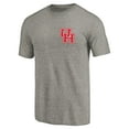 thumbnail image 2 of Men's Gray Heather Houston Cougars Left Chest Distressed Logo Tri-Blend T-Shirt, 2 of 3