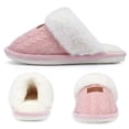 thumbnail image 4 of NineCiFun Women's Scuff Slippers Comfy Memory Foam Slippers Moccasin Style House Shoes with Non-Slip Sole,Pink,Size 5-6, 4 of 7