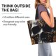 thumbnail image 2 of Balery Gold Pattern Black Skull Bolsa Tote Estilo Estético con Cremalleras, Bolsa de Hombro, Bolsa de Compras Grande y Plegable, 2 of 8