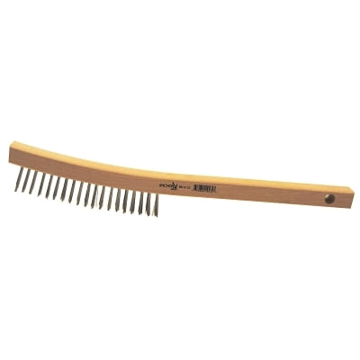 

Hand Scratch Brush 4 X 16 Rows Stainless Steel Bristles Shoe Wood Handle | Bundle of 2 Each