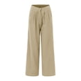 thumbnail image 4 of WCJM Multi-color Womens Large Plain Sleeveless Trousers Suit Cotton Linen Casual Long Sleeved Loose Cotton Suit, 4 of 7
