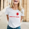 thumbnail image 2 of YDLCAFD T-Shirt à Manches Courtes Col Rond Imprimé Dinde pour Femmes pour la Saint-Valentin, 2 of 4