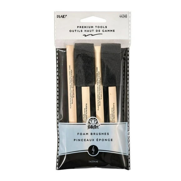 Plaid 4 Piece Foam Paint Brush Set - 1"