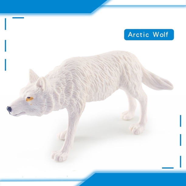Xihbxyly Ofertas de 1 Dolar Simulación de Modelo de Lobo Blanco, Lobo Rugiente, Cachorro de Lobo Caminando, Adornando Adornos Decorativos para Mesa de Arena de Escritorio