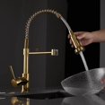 thumbnail image 4 of LED Commercial Kitchen Faucet with Pull Down Sprayer, Single Handle Single Lever Kitchen Sink Faucet On-Site, 4 of 10