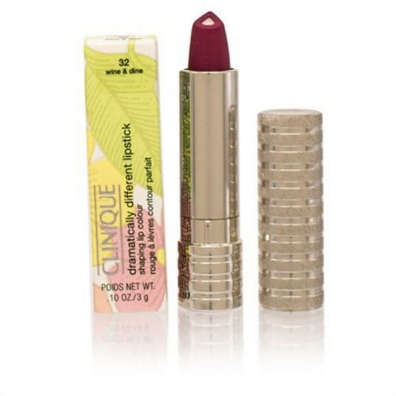 CLINIQUE DRAMATICALLY DIFFERENT LIPSTICK 0.10 OZ 32 WINE & DINE CLINIQUE/DRAMATICALLY DIFFERENT LIPSTICK 32 WINE & DINE 0.1 OZ (3 ML) SHAPING LIP COLOR