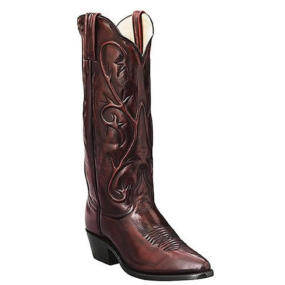 Dan Post Women's Dan Post Leather Cowboy Boots BLACK CHERRY 6.5 M
