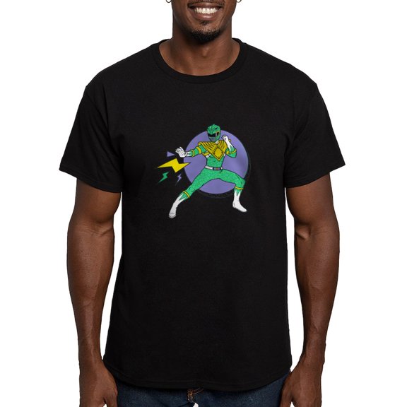 CafePress - Green Ranger Lightning Bolts Men's Classic T Shirt - Men's Fitted T-Shirt