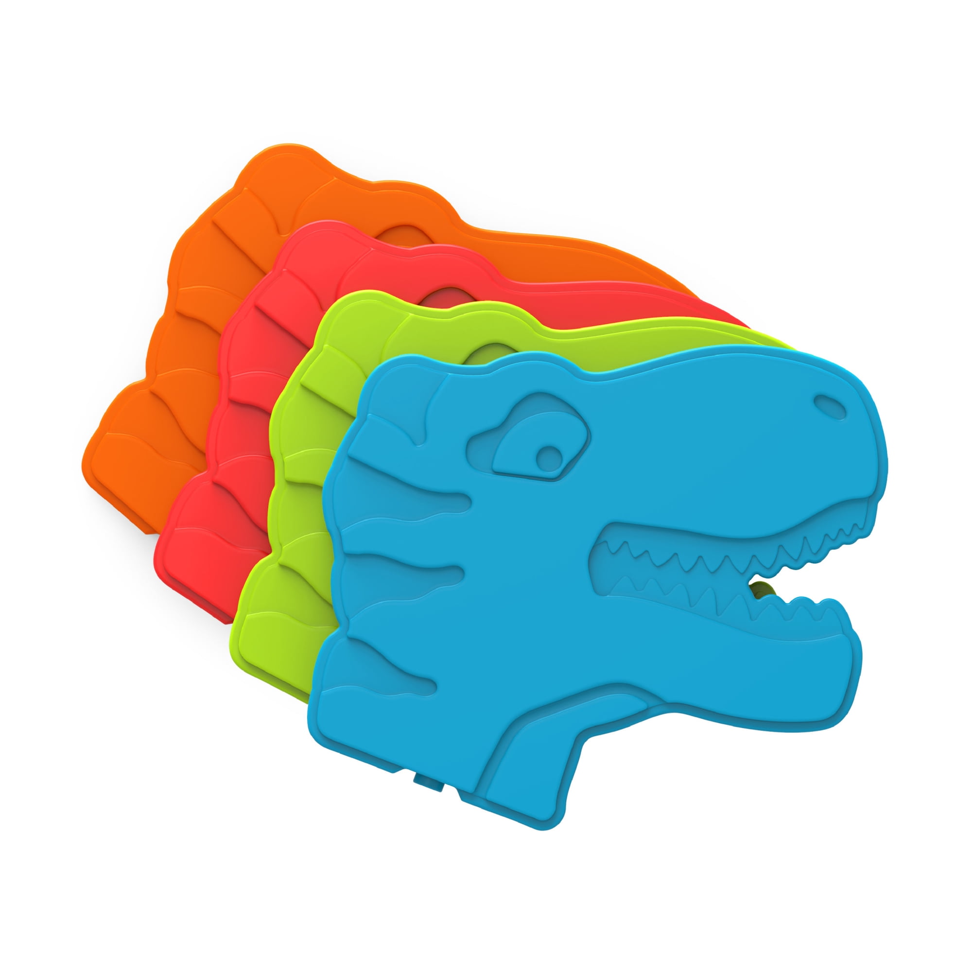 Bentgo Buddies Reusable Ice Packs - Slim Ice Packs for Lunch Boxes, Lunch Bags, and Coolers - Multicolored 4-Pack (Dinosaur)