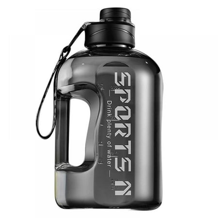 

Motivational Water Half Gallon Bottle with Time Marker and Handle Leakproof 1.7L/58oz Water Jug for Gym Outdoor Sports Large Capacity Daily Water Bottles