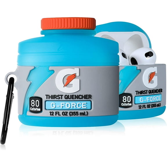 Food Case for AirPod 3 Design Funny Fun 3D Cool Girls Boys for Air Pods 3 3rd Generation Unique Cartoon Trendy Cute Kawaii Cover for Teen Kids Cases for AirPods 3 (2021) (Blue Drink)