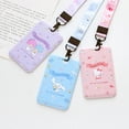thumbnail image 4 of Bolsa de cuello colgante de Hello Kitty Melody Kulomi, funda protectora de identificación de Pvc con cordón, portatarjetas de Anime, Sanrio, estudiantes, Campus, regalos, nuevo, 4 of 4