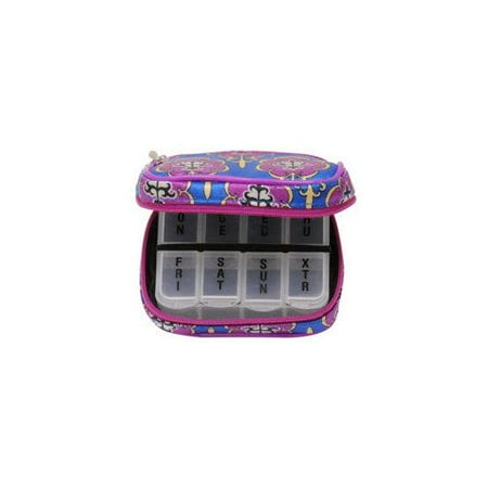 DM Merchandising PB7ROY Women's 7-Day Pill Box Clutch Duchess Royale