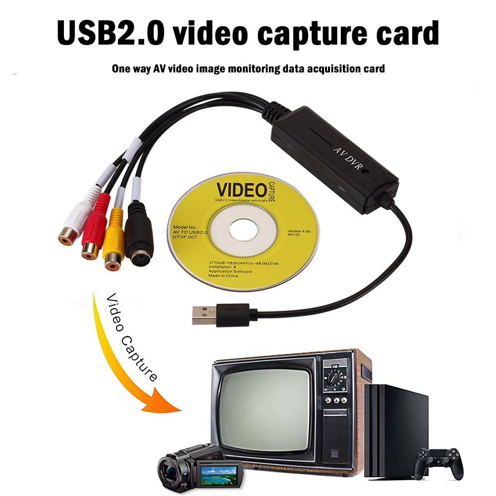 flare genopretning Render Jianama USB 2.0 Video Capture Card AV S RCA Converter Adapter for  DV/Hi8/VHS TV DVD | Walmart Canada