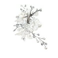 CHEEPUM Girls Barrettes for Fine Hair Bridal Wedding Headdress White