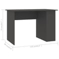 thumbnail image 4 of vidaXL Desk Grey 110x60x73 cm Engineered Wood, 4 of 5