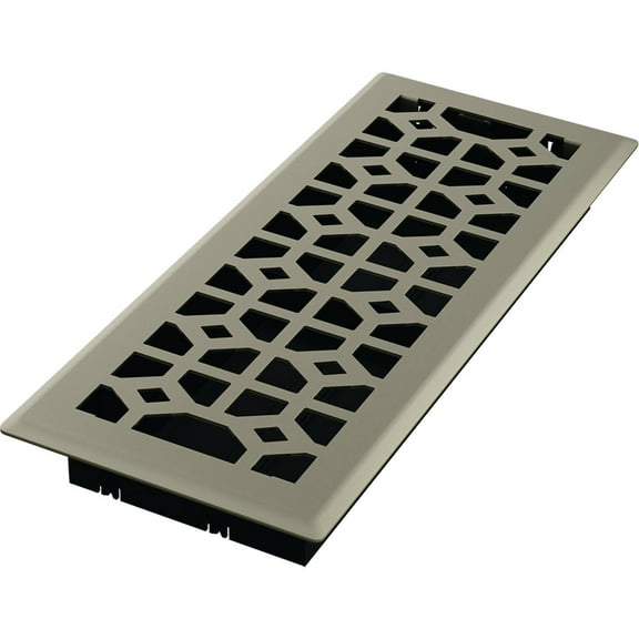 Imperial Templar 4 In. x 12 In. Satin Nickel Steel Floor Register RG3464