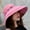 Pink, variant on Dyfzdhu Sun Hats for Women Large Brim Double Sided Wear Ethnic Style Sunscreen Beach Bucket Hat Red